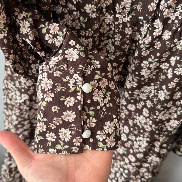 Area Stars NWT Brown Ashley Floral Fit & Flare Dress - Picture 9 of 10